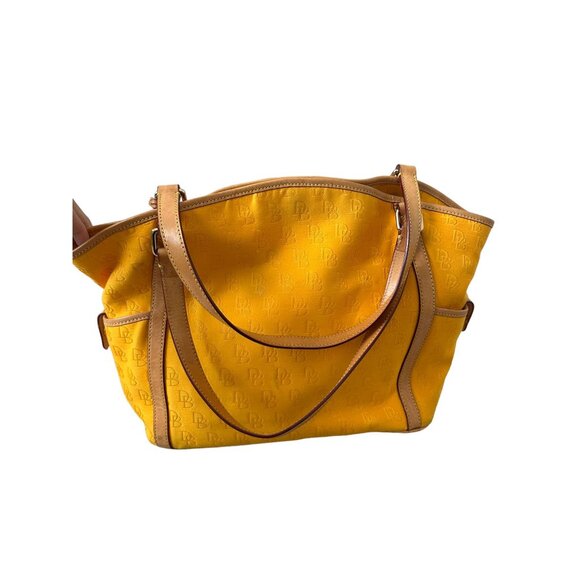 DOONEY & BOURKE Marigold Yellow Logo Double Handle Tote Bag - Picture 2 of 13